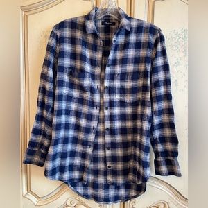 MADEWELL Plaid Flannel Button down Shirt